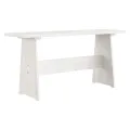 Table à manger avec banc Blanc Bois de pin solide