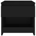 Tables de chevet 2 pcs Noir 40x30x39 cm Aggloméré