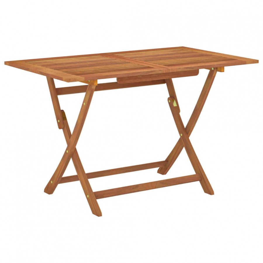 Table pliable de jardin 120x70x75 cm Bois d'eucalyptus solide