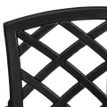 Chaises de jardin 4 pcs Aluminium coulé Noir