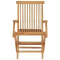 Chaises de jardin pliables 2 pcs Bois de teck massif