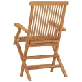 Chaises de jardin pliables 2 pcs Bois de teck massif