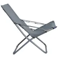 Chaises pliables de plage 2 pcs Tissu Gris