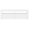 Meuble TV avec lumières LED blanc 120x35x40 cm