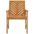 Chaises à dîner de jardin 2 pcs bois massif d'acacia