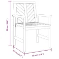 Chaises à dîner de jardin 2 pcs bois massif d'acacia