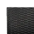 Banc de jardin avec coussins 176 cm Noir Résine tressée