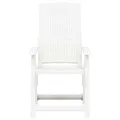 Chaises inclinables de jardin 2 pcs Plastique Blanc
