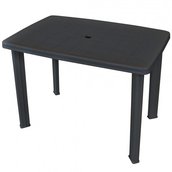 Table de jardin Anthracite 101 x 68 x 72 cm Plastique