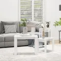 Tables gigognes 3 pcs Blanc Bois d'ingénierie