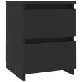 Tables de chevet 2 pcs Noir 30 x 30 x 40 cm Aggloméré