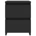 Tables de chevet 2 pcs Noir 30 x 30 x 40 cm Aggloméré