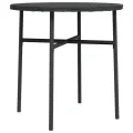 Table à thé Noir 45 cm Résine tressée