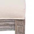 Chaises à manger lot de 4 crème tissu