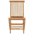Chaises pliables de jardin 2 pcs Bois de teck solide