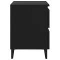 Table de chevet Noir 40x35x50 cm Aggloméré