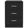 Tables de chevet 2 pcs Noir 38 x 35 x 56 cm Aggloméré