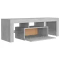 Meuble TV avec lumières LED gris béton 120x35x40 cm