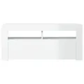 Meuble TV avec lumières LED blanc brillant 90x35x40 cm