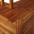 Table de bar d'extérieur avec toit 113x106x217 cm Bois d'acacia