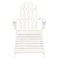 Chaise de jardin avec pouf Bois Blanc
