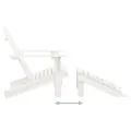 Chaise de jardin avec pouf Bois Blanc