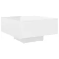 Table basse Blanc brillant 60x60x31,5 cm Aggloméré