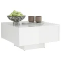 Table basse Blanc brillant 60x60x31,5 cm Aggloméré
