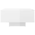 Table basse Blanc brillant 60x60x31,5 cm Aggloméré