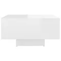 Table basse Blanc brillant 60x60x31,5 cm Aggloméré