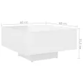 Table basse Blanc brillant 60x60x31,5 cm Aggloméré