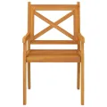 Chaises à dîner d'extérieur 6 pcs Bois d'acacia massif