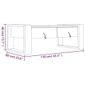 Table basse 110 x 60 x 40 cm Bois de teck massif