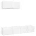 Meubles TV 3 pcs Blanc Aggloméré