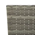 Banc de jardin avec coussins 176 cm Gris Résine tressée