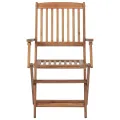 Chaises pliables de jardin 8 pcs avec coussins Bois d'acacia