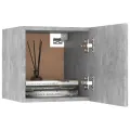 Table de chevet Gris béton 30,5x30x30 cm Aggloméré
