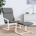 Chaise de relaxation Gris foncé Tissu