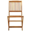 Chaises pliables d'extérieur 4 pcs Bois d'acacia solide