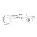 Support de moniteur 60x24x10,5 cm Bois de pin solide