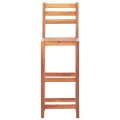 Chaises de bar lot de 2 bois d'acacia solide