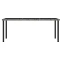 Table à dîner de jardin Gris 180x70x73 cm Résine tressée