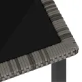 Table à dîner de jardin Gris 180x70x73 cm Résine tressée
