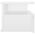 Tables de chevet 2 pcs Blanc brillant 40x31x27 cm Aggloméré
