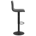 Tabourets de bar 2 pcs Gris foncé Velours