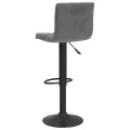 Tabourets de bar 2 pcs Gris foncé Velours