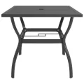Table de jardin Anthracite 81,5x81,5x72 cm Acier