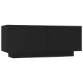 Table de chevet Noir 100x35x40 cm Aggloméré