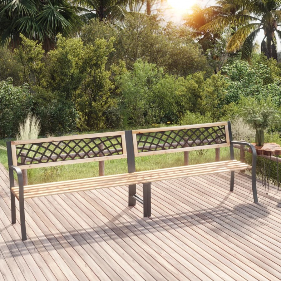 Banc double de jardin 238 cm Bois de pin chinois