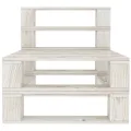 Canapé de milieu palette de jardin bois blanc